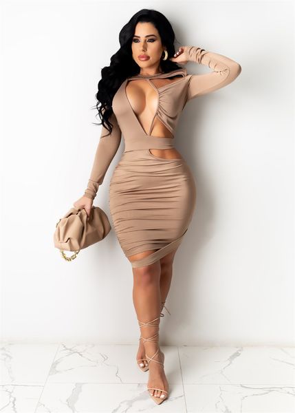 europe and america ladies dress hollow pleated nightclub long sleeves temperament tight fitting plus size slim party casual, White;black
europe and america ladies dress hollow pleated nightclub long sleeves temperament tight fitting plus size slim party casual, White;black