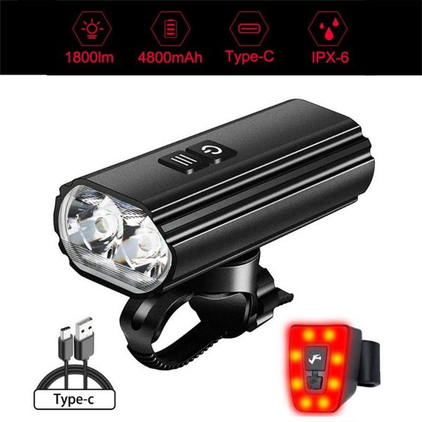 bike lights 2t6 front light type-c rechargeable outdoor led multi-function cycling handlebar accessories 4800mah
bike lights 2t6 front light type-c rechargeable outdoor led multi-function cycling handlebar accessories 4800mah