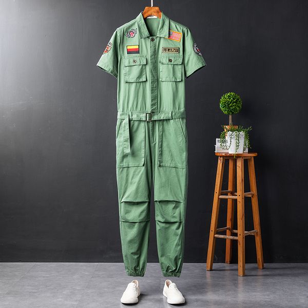 mens and womens same air force suit military style jumpsuit suit workwear short sleeve labeling ankle banded pants badge green work wear, Blue
mens and womens same air force suit military style jumpsuit suit workwear short sleeve labeling ankle banded pants badge green work wear, Blue