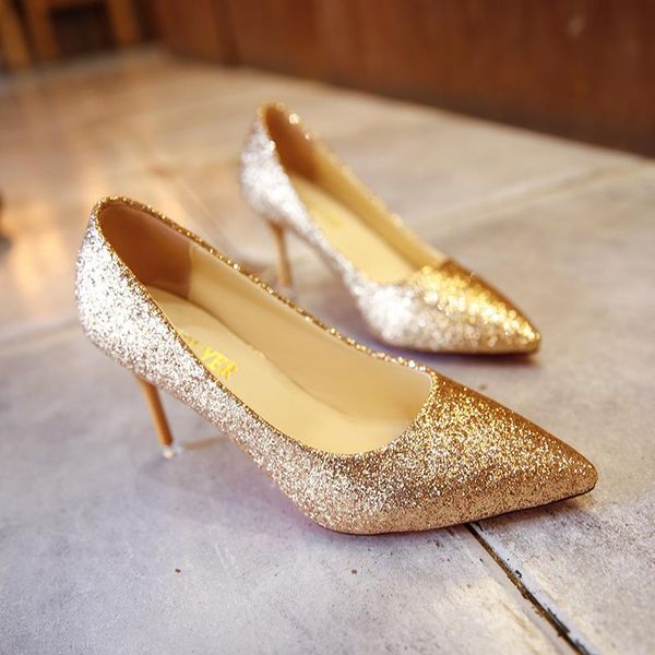 dress shoes paillette fabric elegant pointed toe single women slip on stiletto super high heels pumps gold&silver party ladies, Black
dress shoes paillette fabric elegant pointed toe single women slip on stiletto super high heels pumps gold&silver party ladies, Black