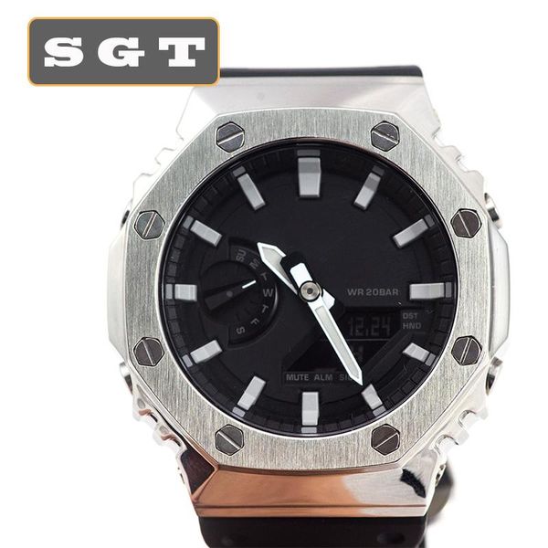 watch bands watchband bezel ga-2100-1a/4a/1a1 stainless steel band strap and frame case solid metal bracelet, Black;brown
watch bands watchband bezel ga-2100-1a/4a/1a1 stainless steel band strap and frame case solid metal bracelet, Black;brown