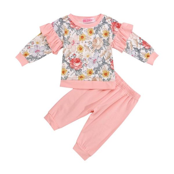 clothing sets 1-4y fashion children girls autumn ruffle long sleeve floral printed pullover +pants outfits, White
clothing sets 1-4y fashion children girls autumn ruffle long sleeve floral printed pullover +pants outfits, White