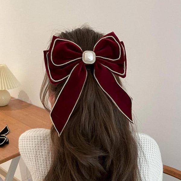 hair clips & barrettes fashion retro pearl cloth bow knot sweet temperament ribbon hairpin large back brain spring clip women's metal a, Golden;silver
hair clips & barrettes fashion retro pearl cloth bow knot sweet temperament ribbon hairpin large back brain spring clip women's metal a, Golden;silver