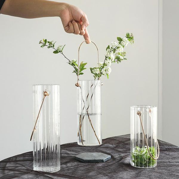 creative home decor nordic modern portable striped transparent glass vase multiple sizes metal texture vase
creative home decor nordic modern portable striped transparent glass vase multiple sizes metal texture vase