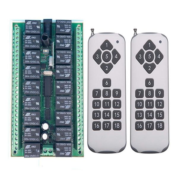 smart home control dc 12v 24v 18ch 18 ch radio controller rf wireless remote switch system transmitter + receiver 315/433 mhz/garage doors
smart home control dc 12v 24v 18ch 18 ch radio controller rf wireless remote switch system transmitter + receiver 315/433 mhz/garage doors