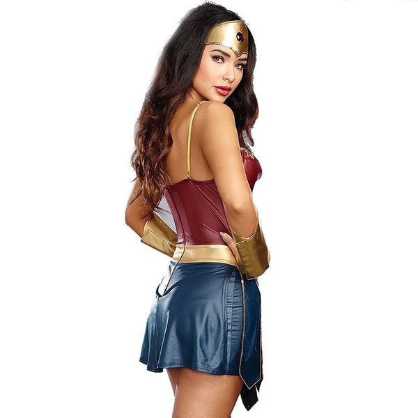 3pcs halloween women dress up cosplay superhero woman costume 220310, Red;black
3pcs halloween women dress up cosplay superhero woman costume 220310, Red;black