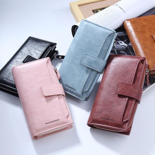 wallets simple long women's multi card bit wallet buckle paint handbag zipper, Red;black
wallets simple long women's multi card bit wallet buckle paint handbag zipper, Red;black