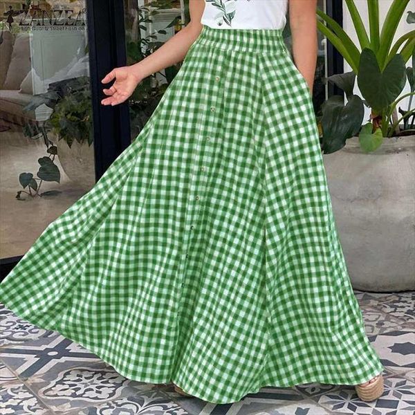 elegant summer plaid long women skirts maxi casual elastic waist bottoms female a line oversized, Black
elegant summer plaid long women skirts maxi casual elastic waist bottoms female a line oversized, Black
