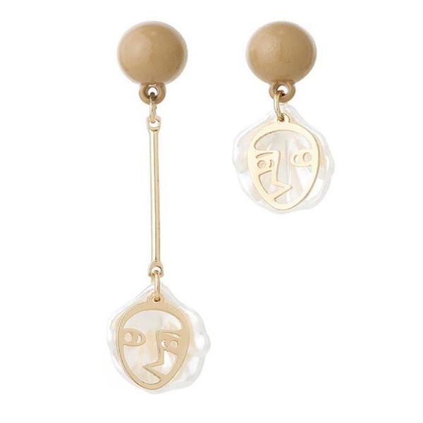 dangle & chandelier creative asymmetric gold earrings for women fashion simple face shell drop korean style female jewelry, Silver
dangle & chandelier creative asymmetric gold earrings for women fashion simple face shell drop korean style female jewelry, Silver
