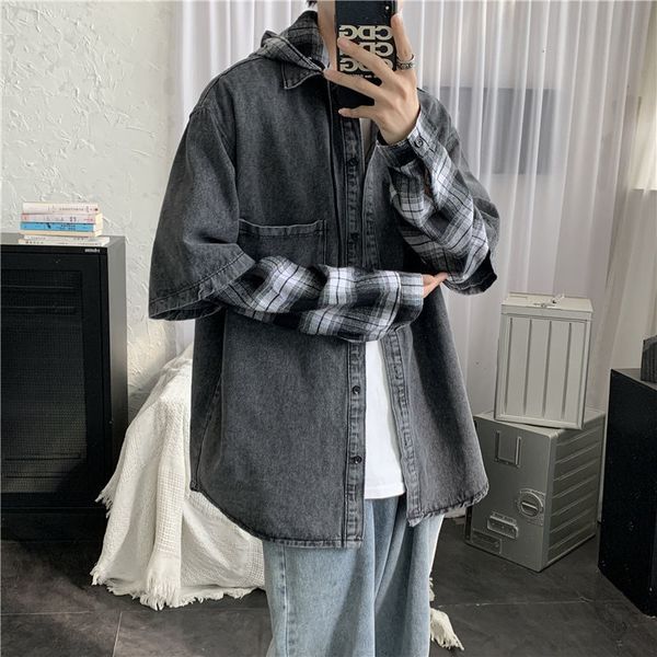 2021 plaid men's fashion casual retro hooded denim jackets mens streetwear hip-hop bomber jacket men m-2xl ptrd, Black;brown
2021 plaid men's fashion casual retro hooded denim jackets mens streetwear hip-hop bomber jacket men m-2xl ptrd, Black;brown