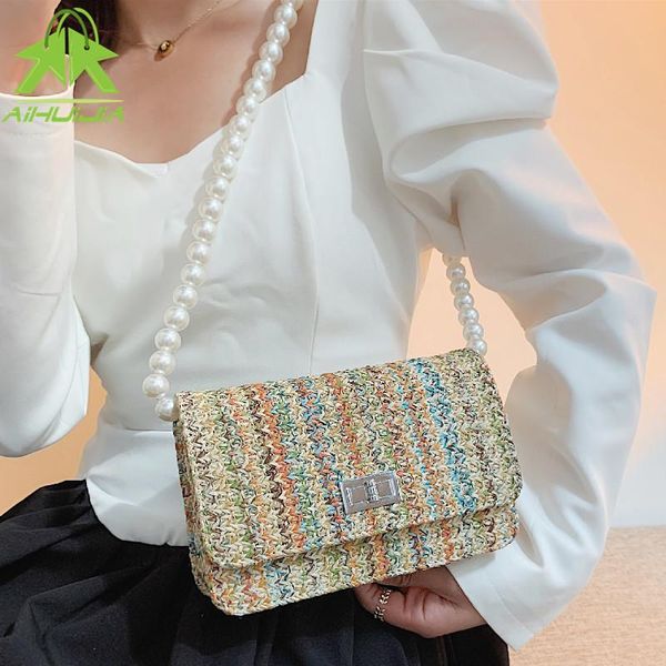 cross body fashion pearl chain straw woven handbag summer bohemian leather + stitching one-shoulder messenger small square bag
cross body fashion pearl chain straw woven handbag summer bohemian leather + stitching one-shoulder messenger small square bag