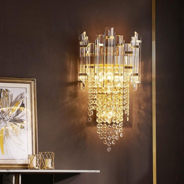 modern luxury crystal wall lamp for living room decor led lights dressing lamp led wall light villa model room crystal lighting
modern luxury crystal wall lamp for living room decor led lights dressing lamp led wall light villa model room crystal lighting