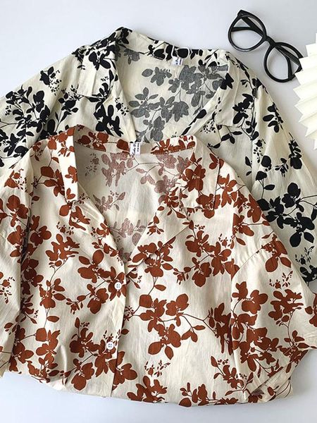 women's blouses & shirts printed shirt languid style summer 2021 retro hong kong design sense niche loose top, White
women's blouses & shirts printed shirt languid style summer 2021 retro hong kong design sense niche loose top, White
