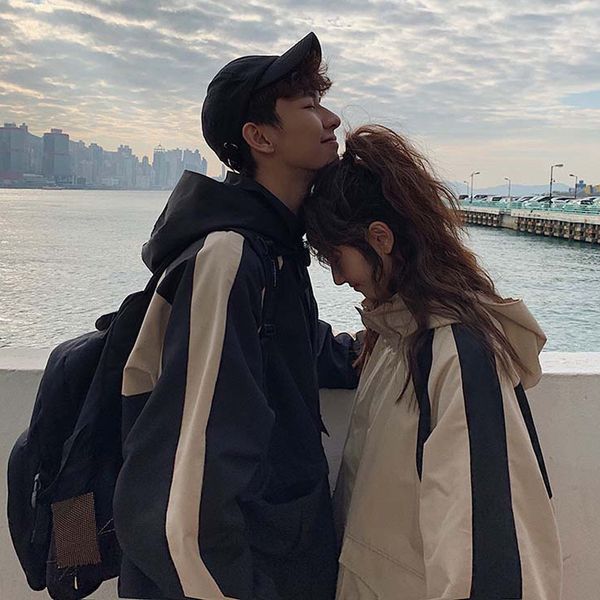 french couple niche design autumn fashion work jacket spring men's coat class roora, Black;brown
french couple niche design autumn fashion work jacket spring men's coat class roora, Black;brown
