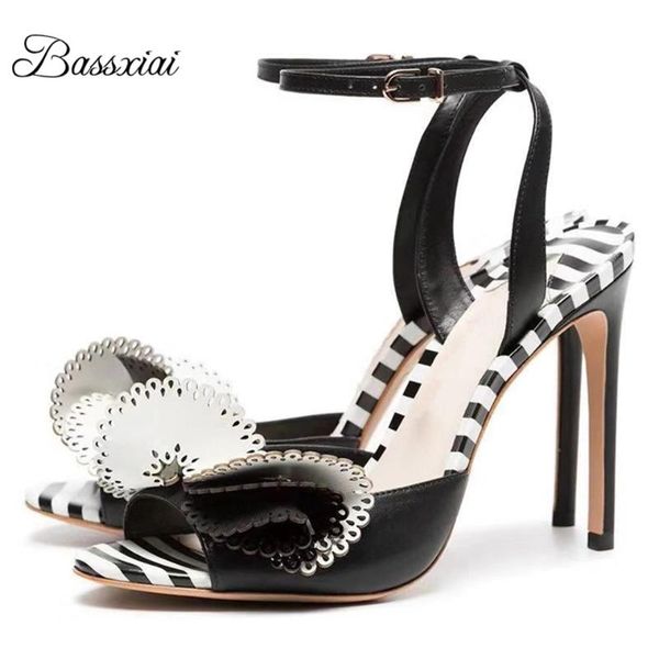 sandals pleated ruffles handmade flower for girls ankle strappy 10cm thin high heel mixed color summer sandalias, Black
sandals pleated ruffles handmade flower for girls ankle strappy 10cm thin high heel mixed color summer sandalias, Black