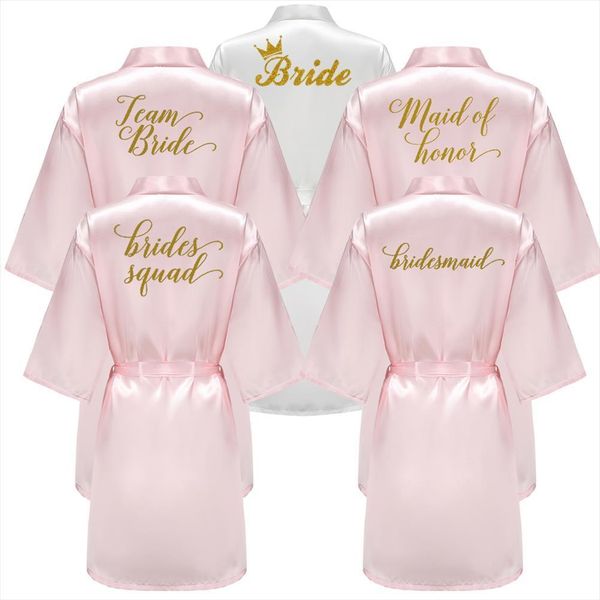 wedding party bridesmaid maid of womens sleepwears honor robe with gold writing letter women lady pink satin bathrobe kimono s, Black;red
wedding party bridesmaid maid of womens sleepwears honor robe with gold writing letter women lady pink satin bathrobe kimono s, Black;red