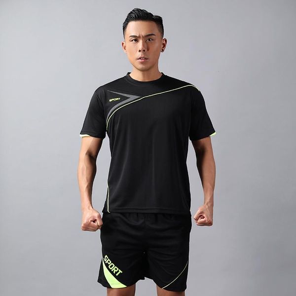 men's tracksuits 100% polyester knitting summer sport suit clothing and bottom solid tees black short pants quick dry breathable 906, Gray
men's tracksuits 100% polyester knitting summer sport suit clothing and bottom solid tees black short pants quick dry breathable 906, Gray