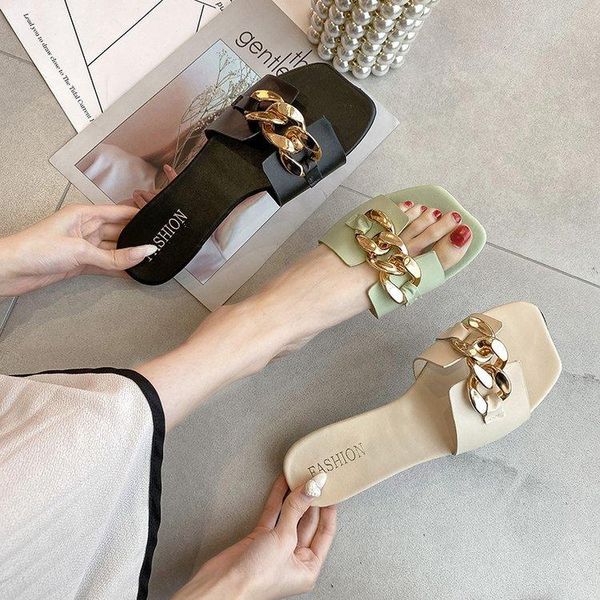 slippers women's summer 2021 fashion black metal chain decorative square shoes beach
slippers women's summer 2021 fashion black metal chain decorative square shoes beach