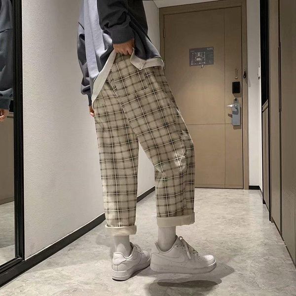 men's pants youth streetwear plaid men joggers 2021 mens straight harem korean hip hop trousers plus size, Black
men's pants youth streetwear plaid men joggers 2021 mens straight harem korean hip hop trousers plus size, Black