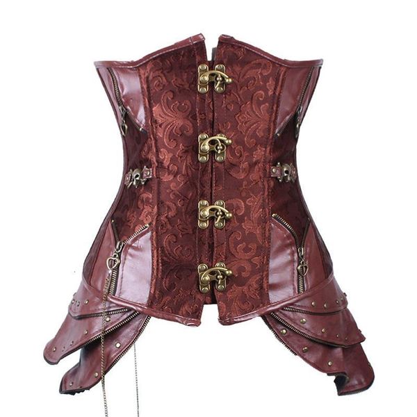 steampunk corset punk leather gothic gorset underbust hip cover corselet metal chain bustier waist slimming shaper cosplay korse, Black;white
steampunk corset punk leather gothic gorset underbust hip cover corselet metal chain bustier waist slimming shaper cosplay korse, Black;white