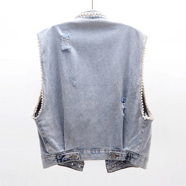 summer vintage blue denim women beading suit collar loose waistcoat sleeveless jacket ladies casual short jeans vest female gr2p, Black;white
summer vintage blue denim women beading suit collar loose waistcoat sleeveless jacket ladies casual short jeans vest female gr2p, Black;white