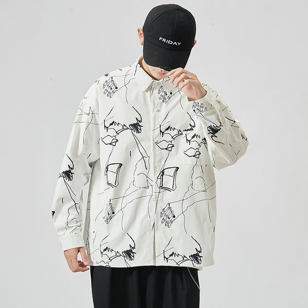 2021 brand spring autumn long sleeves new print white black collar korea style shirt for men's clothing sbzf
2021 brand spring autumn long sleeves new print white black collar korea style shirt for men's clothing sbzf