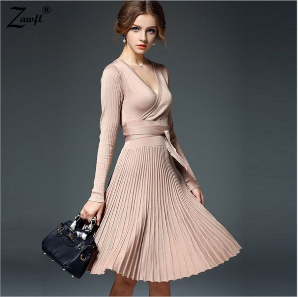 2021 new fashion women's long sleeve v-neck brief solidy knitting knee-length casual dress v16w, Black;gray
2021 new fashion women's long sleeve v-neck brief solidy knitting knee-length casual dress v16w, Black;gray