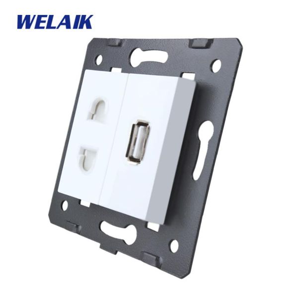smart home control welaik eu-standard 2-hole multi-function-socket+usb-socket diy-parts-wall-socket parts-without glass-panel a8tsusw/b
smart home control welaik eu-standard 2-hole multi-function-socket+usb-socket diy-parts-wall-socket parts-without glass-panel a8tsusw/b