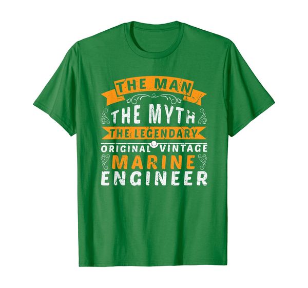 marine engineer the man the myth the legendary t-shirt, White;black