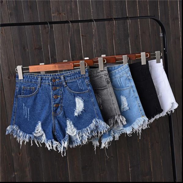 2021 korean bf summer wind female high waist denim shorts women worn loose burr hole jeans shorts loose shorts plus size, White;black
2021 korean bf summer wind female high waist denim shorts women worn loose burr hole jeans shorts loose shorts plus size, White;black