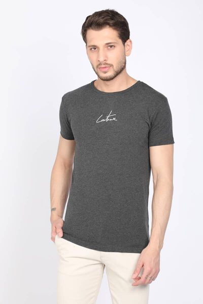 men's t-shirts male dark gray back printed bicycle neck t-shirt, White;black 
men's t-shirts male dark gray back printed bicycle neck t-shirt, White;black