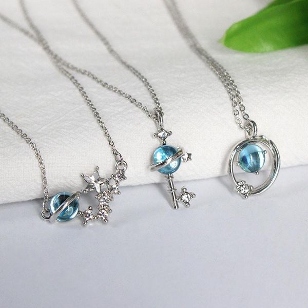 pendant necklaces timlee n002 temperamental star planet rhinestone alloy fashion accessories wholesale, Silver
pendant necklaces timlee n002 temperamental star planet rhinestone alloy fashion accessories wholesale, Silver