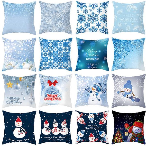 pillow case cross-border amazon blue snowflake cover winter christmas snowman cushion custom manufacturers supply
pillow case cross-border amazon blue snowflake cover winter christmas snowman cushion custom manufacturers supply