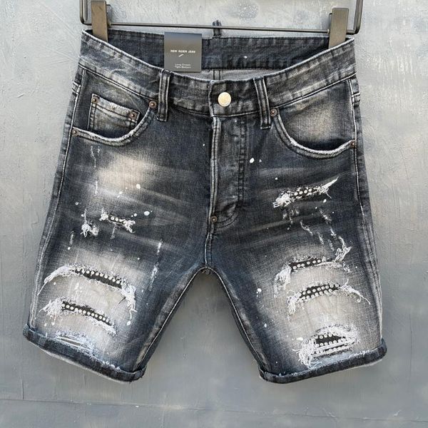 men's jeans summer style brand italy men shorts denim trousers straight paint slim blue hole for
men's jeans summer style brand italy men shorts denim trousers straight paint slim blue hole for