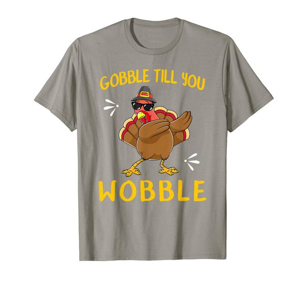 gobble gobble till you wobble turkey t-shirt gift idea t-shirt, White;black