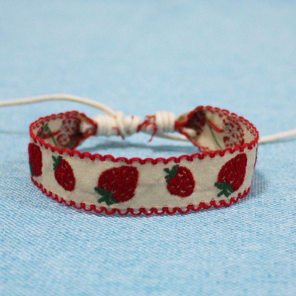 charm bracelets cute red strawberry pattern bracelet for women girls party club cotton webbing fashion jewelry, Golden;silver
charm bracelets cute red strawberry pattern bracelet for women girls party club cotton webbing fashion jewelry, Golden;silver