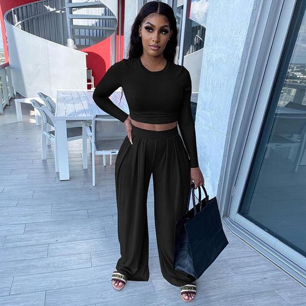 women's two piece pants zaggin 2021 women fashion street casual style sets long sleeve dew waist elastic pure color, White
women's two piece pants zaggin 2021 women fashion street casual style sets long sleeve dew waist elastic pure color, White