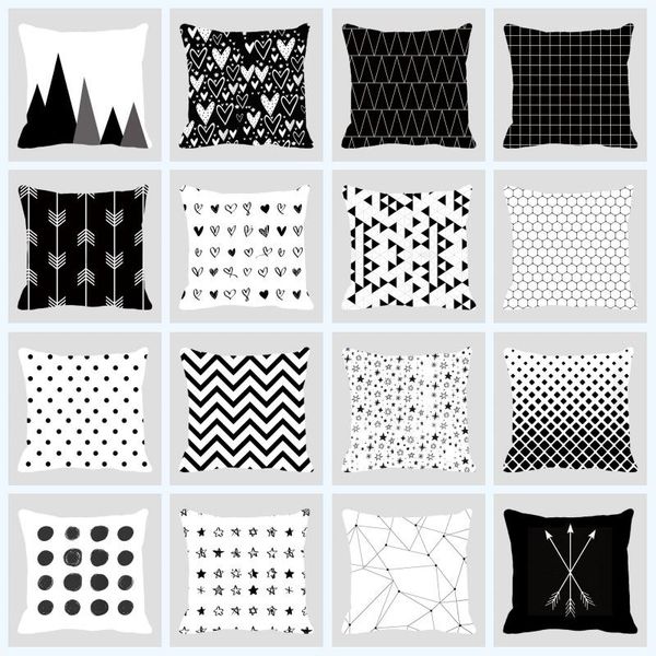 geometric cushion cover black and white polyester throw pillow case striped dotted grid triangular geometric art cushion cover
geometric cushion cover black and white polyester throw pillow case striped dotted grid triangular geometric art cushion cover