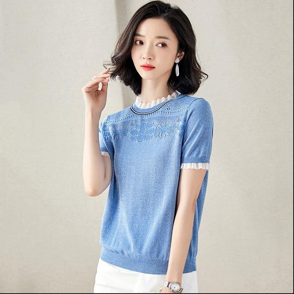 knitted pullover women sweaters 2021 new summer fashion jumper ice silk hollow out lace pull femme woman knit, White;black
knitted pullover women sweaters 2021 new summer fashion jumper ice silk hollow out lace pull femme woman knit, White;black
