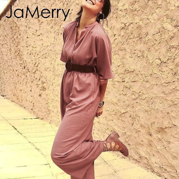 women's jumpsuits & rompers jamerry vintage women jumpsuit romper elegant office lady belt solid soft chic female playsuit long overall, Black;white
women's jumpsuits & rompers jamerry vintage women jumpsuit romper elegant office lady belt solid soft chic female playsuit long overall, Black;white