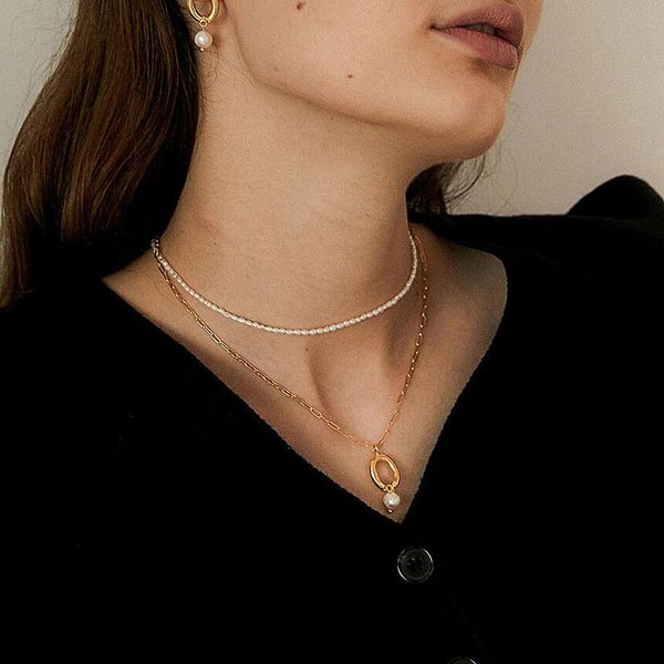 simple gold color round pearl pendant necklace for women handmade geometric choker statement jewelry collares, Silver
simple gold color round pearl pendant necklace for women handmade geometric choker statement jewelry collares, Silver