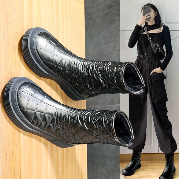 Down Cloth Snow BootsWomens Shoes for WinterWaterproofThick SoleShort BootRound ToeBack ZipFemale FootwareBLACKSILVER, Black
Down Cloth Snow BootsWomens Shoes for WinterWaterproofThick SoleShort BootRound ToeBack ZipFemale FootwareBLACKSILVER, Black