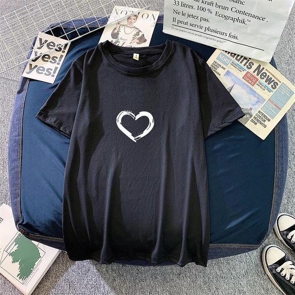 women's t-shirt heart flower print ladies female casual basis o-neck black tee shirt short sleeve love graphic printing, White
women's t-shirt heart flower print ladies female casual basis o-neck black tee shirt short sleeve love graphic printing, White