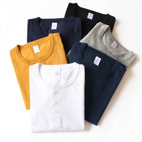 245g khaki thick us cotton rough seamless barrel woven american henry neck men's and women's long sleeve t-shirt, White
245g khaki thick us cotton rough seamless barrel woven american henry neck men's and women's long sleeve t-shirt, White