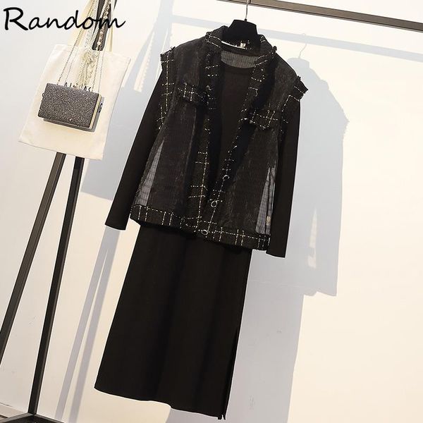 women's tracksuits plus size fall winter mesh vest and black dress tpece set female long sleeve 2 piece suit elegant lady matching outf, Gray
women's tracksuits plus size fall winter mesh vest and black dress tpece set female long sleeve 2 piece suit elegant lady matching outf, Gray