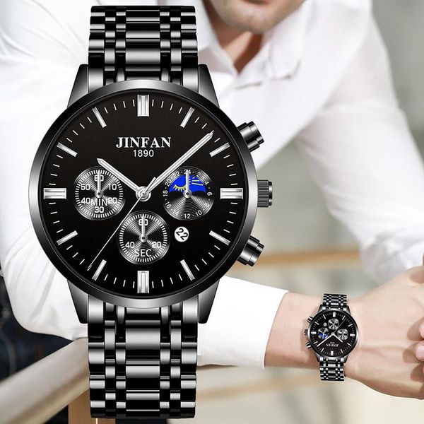 wristwatches quartz watch men stainless steel waterproof male automatic date business wristwatch relogio masculino, Slivery;brown
wristwatches quartz watch men stainless steel waterproof male automatic date business wristwatch relogio masculino, Slivery;brown