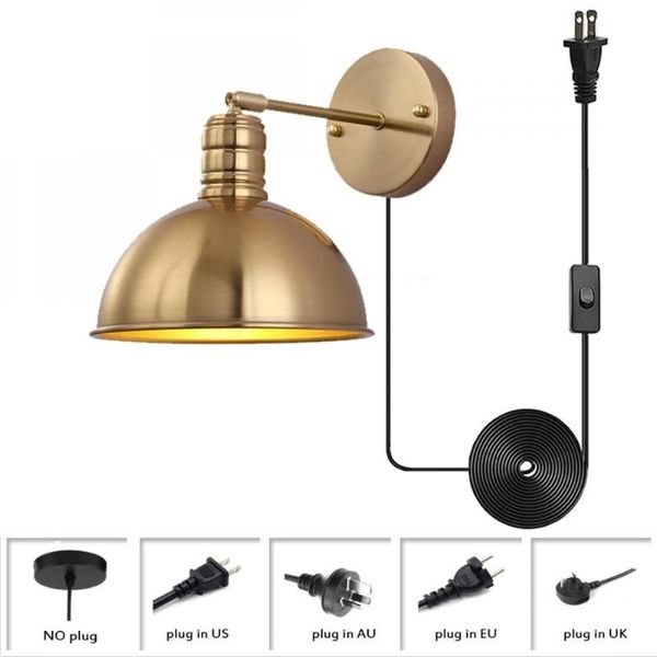 wall lamp industrial swing arm mounted lighting antique with metal shade in brass finish vintage sconce plug cord
wall lamp industrial swing arm mounted lighting antique with metal shade in brass finish vintage sconce plug cord