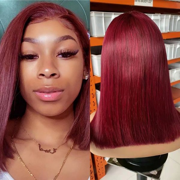 brazilian straight 99j short bob wigs burgundy human hair 13x4 lace front wig pre plucked for women, Black;brown
brazilian straight 99j short bob wigs burgundy human hair 13x4 lace front wig pre plucked for women, Black;brown