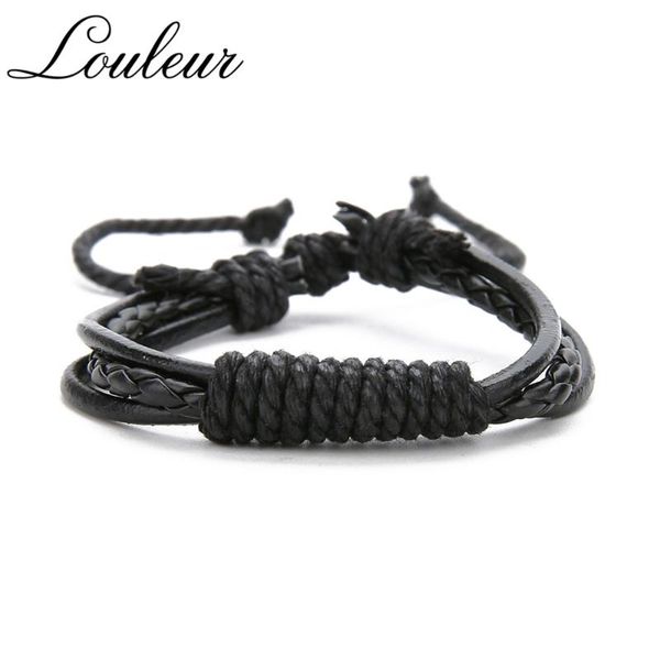 charm bracelets louleur 2021 hand-woven leather braided rope bracelet black wristband multilayer men charms & bangles for male, Golden;silver
charm bracelets louleur 2021 hand-woven leather braided rope bracelet black wristband multilayer men charms & bangles for male, Golden;silver