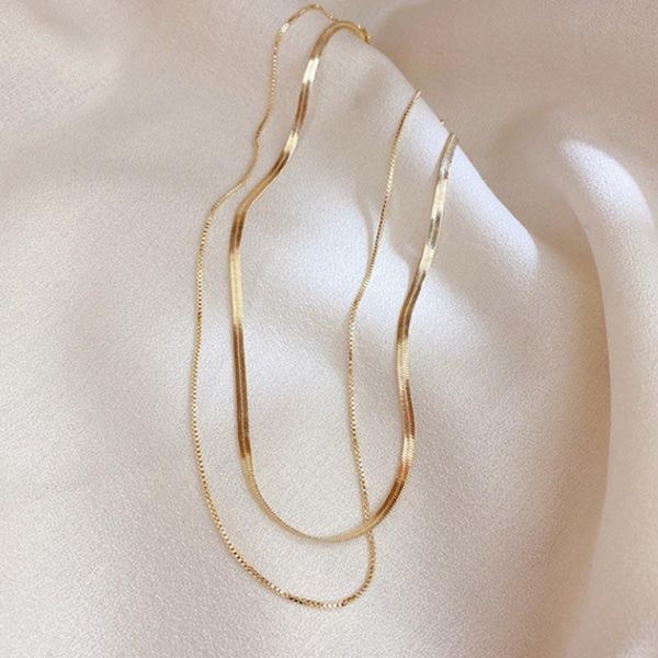 chains geometric snake chain necklace for women trendy stainless steel jewelry gold set old metal gift 2021, Silver
chains geometric snake chain necklace for women trendy stainless steel jewelry gold set old metal gift 2021, Silver